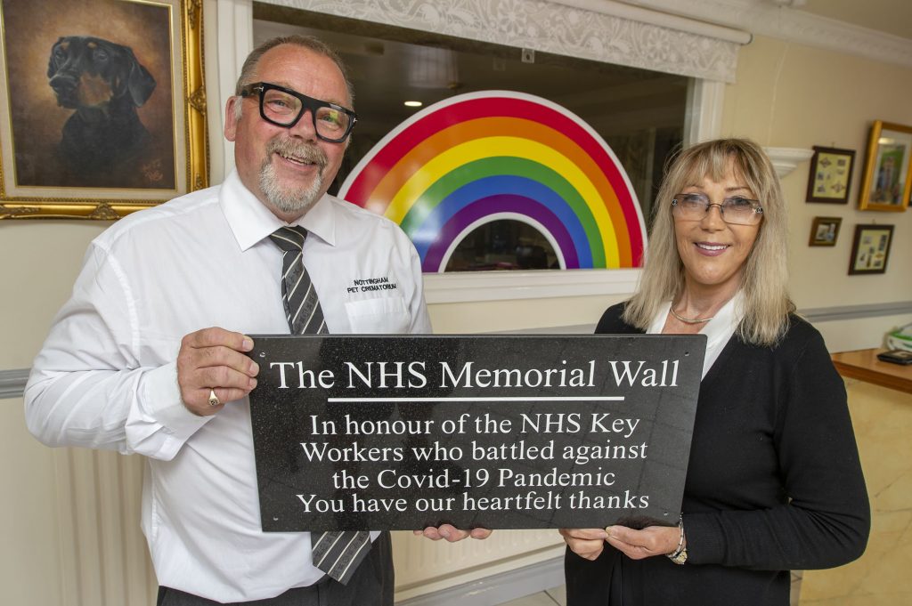 NHS Memorial Wall at Nottingham Pet Crematorium