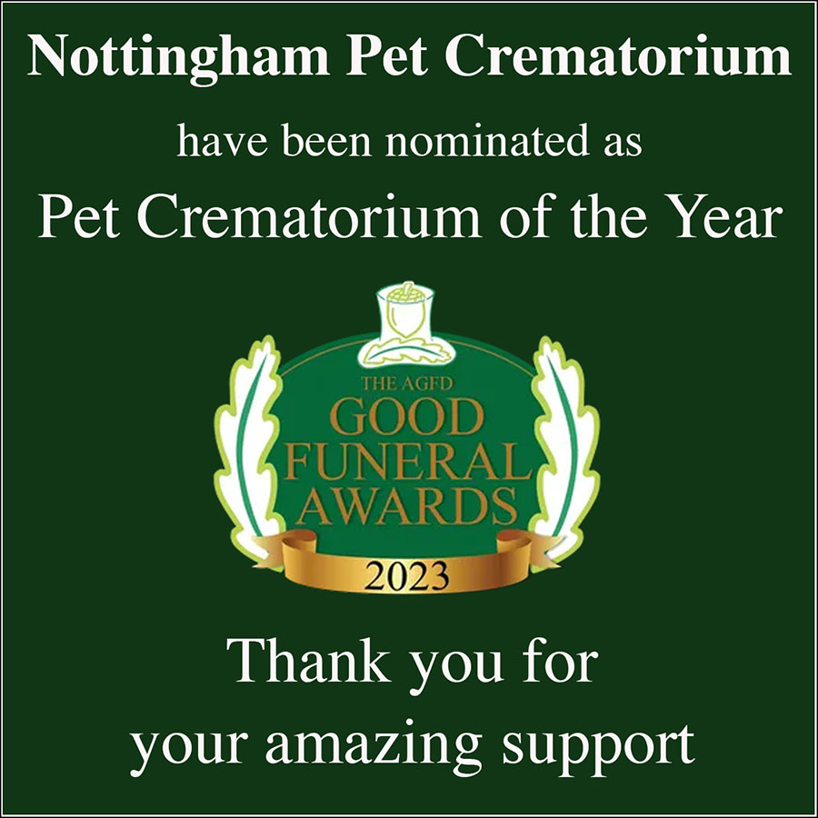 We are absolutely delighted to be nominated as Pet Crematorium of the Year at the Good Funeral Awards.